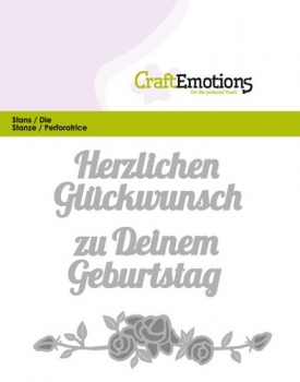 Craft Emotions Stanze - Herzlichen Glückwunsch